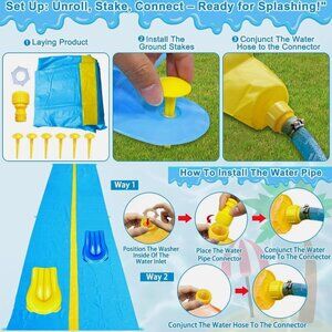 45Ft Huge Slip and Water Slide with Sprinkler